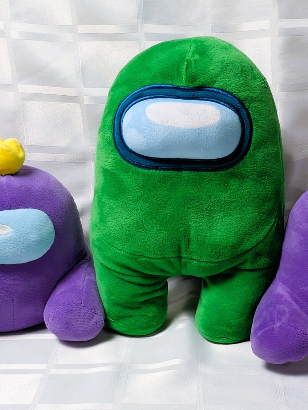 AMONG US PLUSH LOT OF 3 VIDEO GAME THEMED CHARACTERS KIDS TOY SET GREEN PURPLE